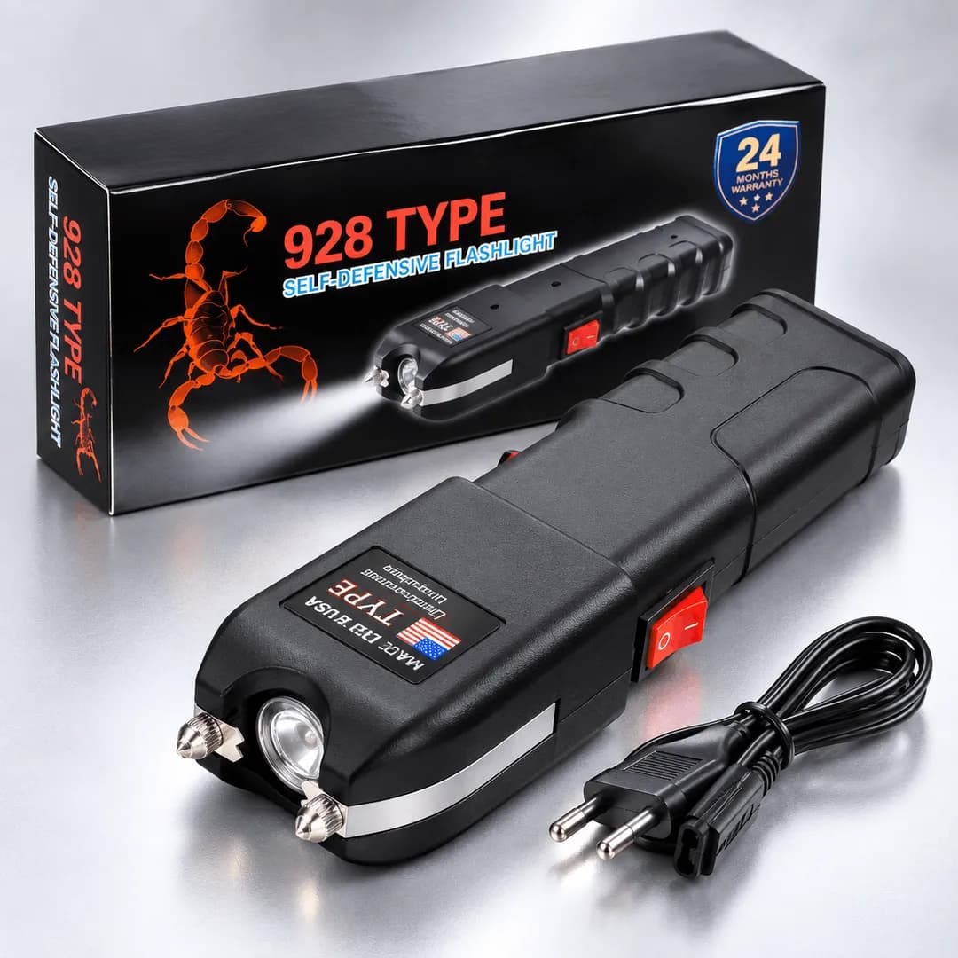 928 Type Heavy Duty Stun Gun with LED Flashlight 